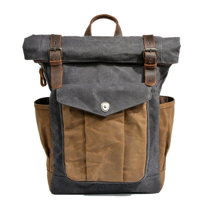 Gewaxte Canvas Roll Top Rugzak | MARSEILLE