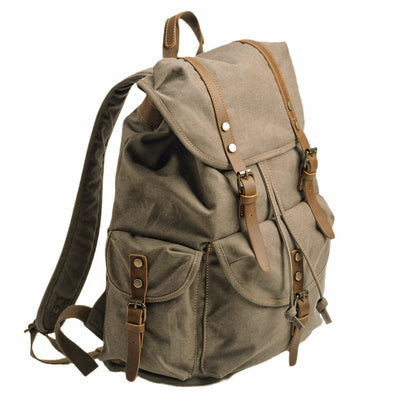 Militaire Canvas Rugzak | INTERLAKEN