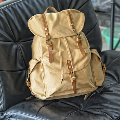 Militaire Canvas Rugzak | INTERLAKEN