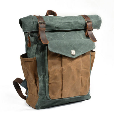 Gewaxte Canvas Roll Top Rugzak | MARSEILLE