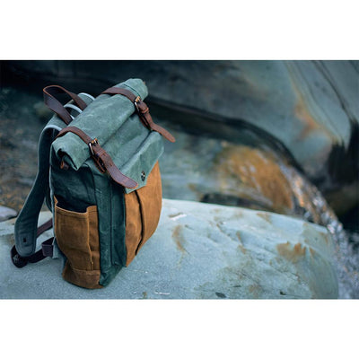 Gewaxte Canvas Roll Top Rugzak | MARSEILLE